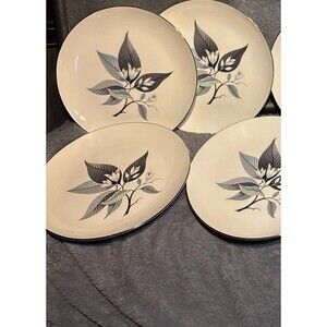 Homer Laughlin Lotus Rhythm Dinner Plate 10" - 4 Thanksgiving Christmas Dinner